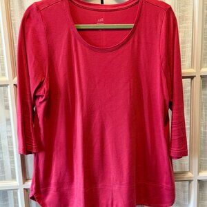 J. Jill 3/4 Scoop Neck Sleeve Tee